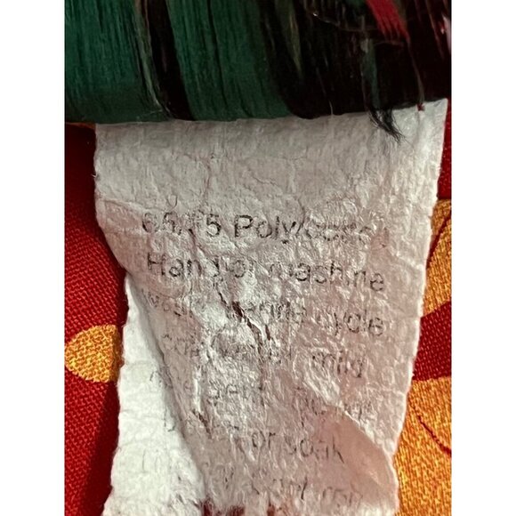 Karyl Kaye Red Floral A-Line Short Sleeve Dress Small Medium Lei Floral Vintage - Picture 7 of 7